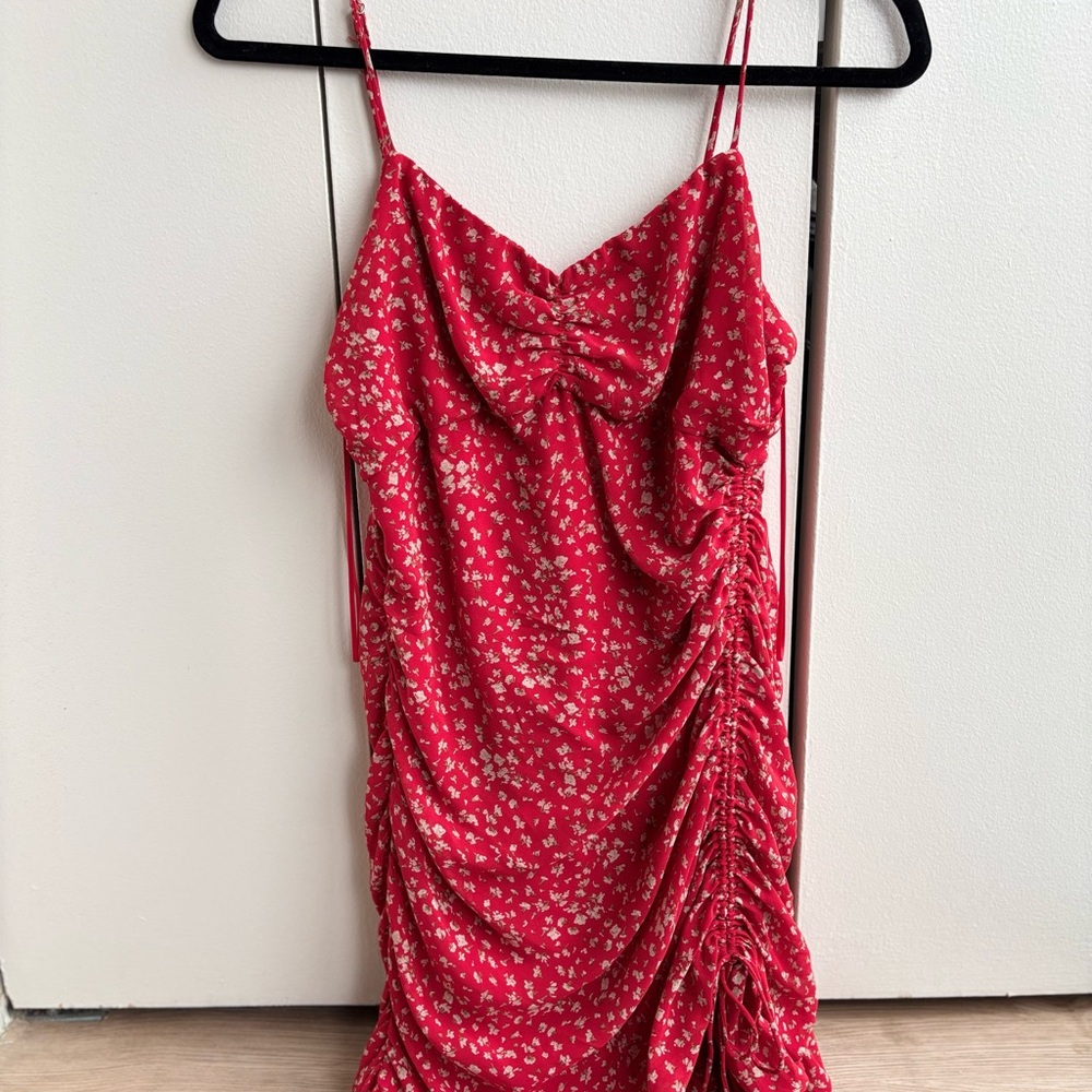 Floral Red Dress